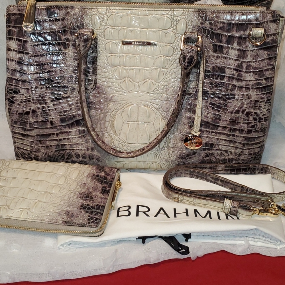 Brahmin Blake Satchel Melbourne with Skylar Clutch